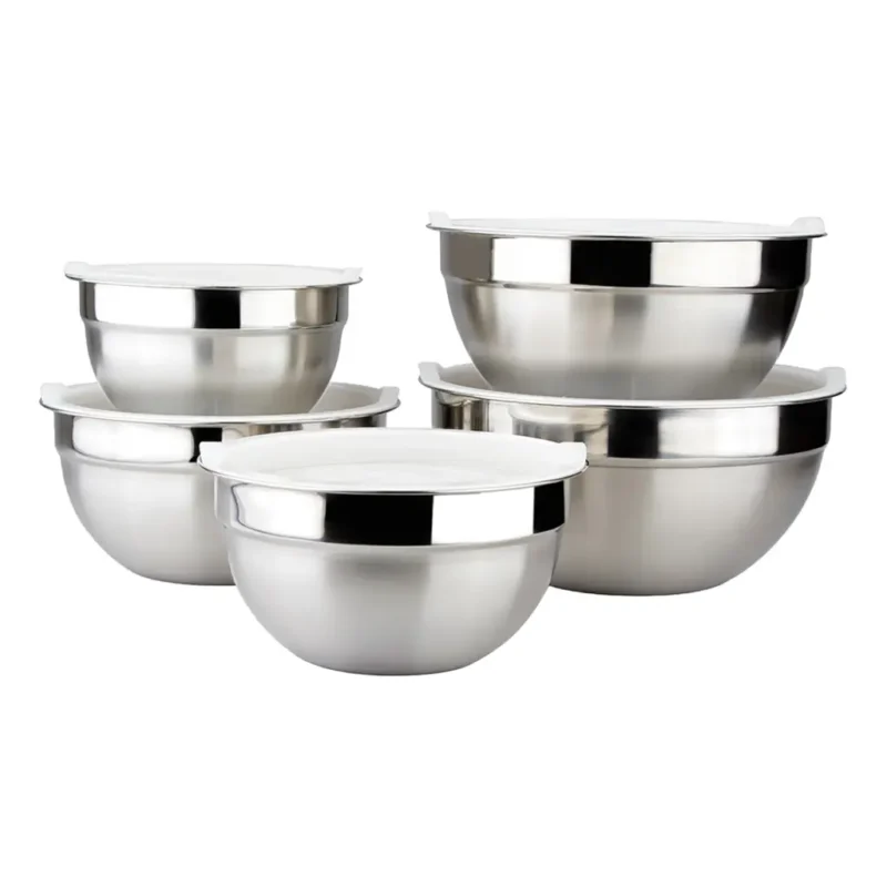 سرویس لگن 5 پارچه(استیل درب‌دار)